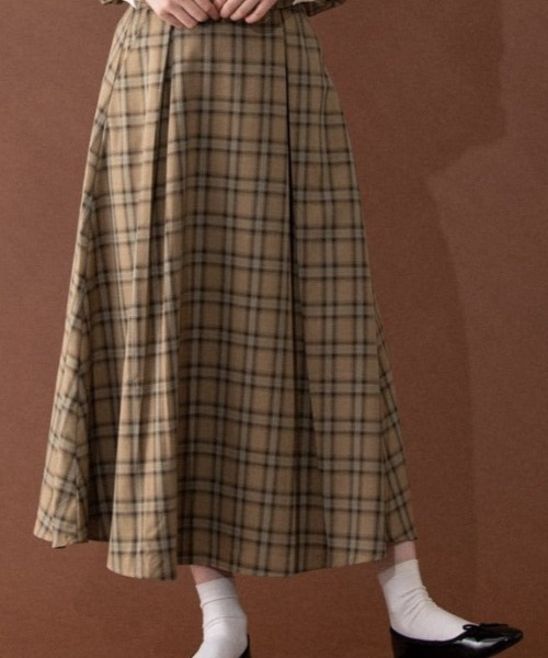 idem（イデム）の「flare check skirt/フレアチェックスカート  