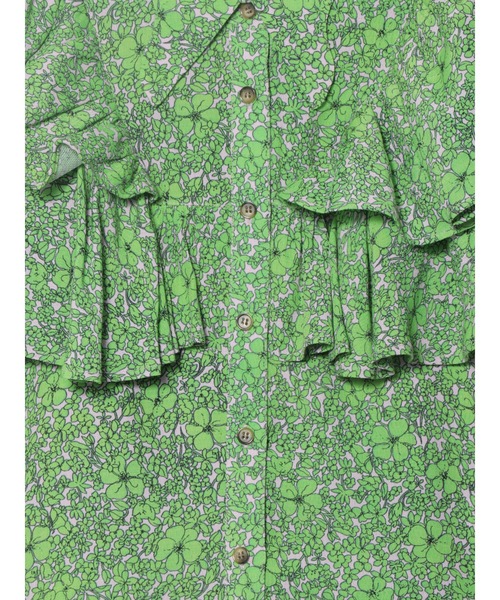 PAMEO POSE(パメオポーズ)の「Flower Queen Blouse(シャツ/ブラウス・レディース・グリーン/オレンジ・FREE)」の5枚目の写真