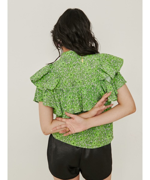 PAMEO POSE(パメオポーズ)の「Flower Queen Blouse(シャツ/ブラウス・レディース・グリーン/オレンジ・FREE)」の18枚目の写真