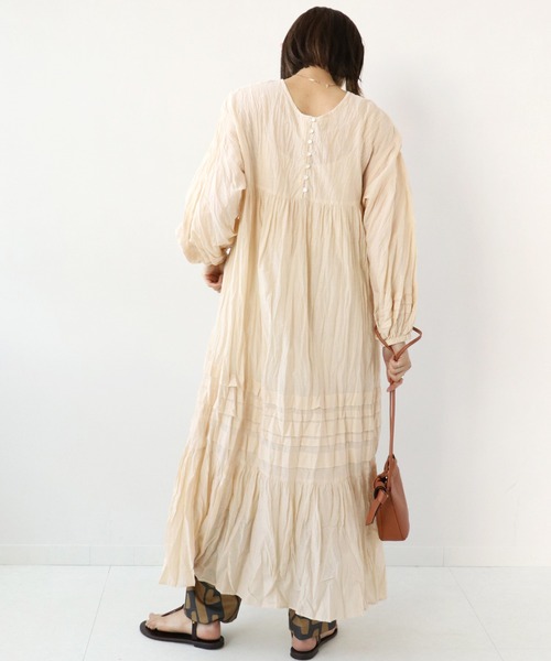 JOURNAL STANDARD relume(ジャーナルスタンダード レリューム)の「コットンボイルクリンクルヘムタック2wayワンピース◆(ワンピース・レディース・グリーン/キャメル/ナチュラル/ブラック・FREE)」の11枚目の写真