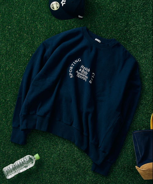 JOURNAL STANDARD relume（ジャーナルスタンダード　レリューム）の「Relume Sports Wear 420g オーバーサイズ プリントスウェット（スウェット・メンズ・グリーン/ナチュラル/ネイビー・LARGE/MEDIUM）」の3枚目の写真