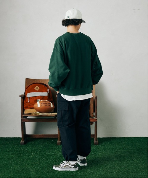 JOURNAL STANDARD relume（ジャーナルスタンダード　レリューム）の「Relume Sports Wear 420g オーバーサイズ プリントスウェット（スウェット・メンズ・グリーン/ナチュラル/ネイビー・LARGE/MEDIUM）」の5枚目の写真