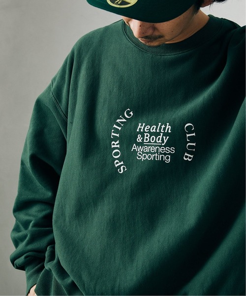 JOURNAL STANDARD relume（ジャーナルスタンダード　レリューム）の「Relume Sports Wear 420g オーバーサイズ プリントスウェット（スウェット・メンズ・グリーン/ナチュラル/ネイビー・LARGE/MEDIUM）」の8枚目の写真