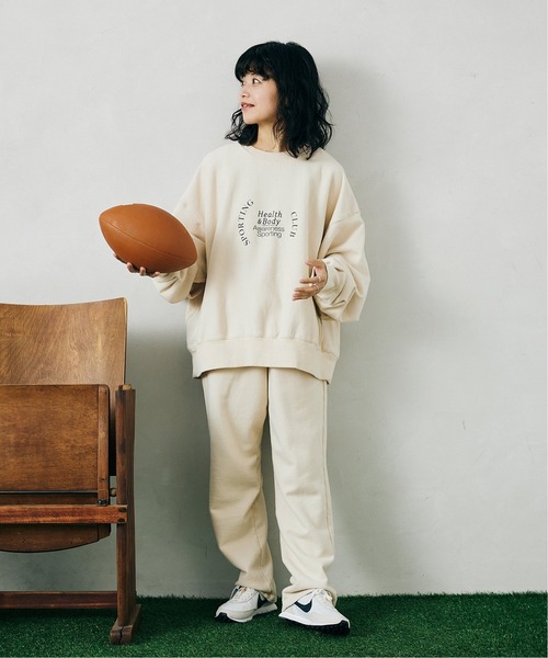 JOURNAL STANDARD relume（ジャーナルスタンダード　レリューム）の「Relume Sports Wear 420g オーバーサイズ プリントスウェット（スウェット・メンズ・グリーン/ナチュラル/ネイビー・LARGE/MEDIUM）」の10枚目の写真