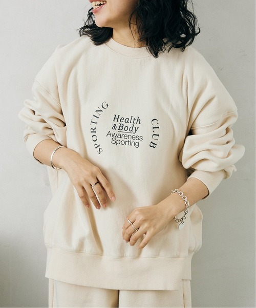 JOURNAL STANDARD relume（ジャーナルスタンダード　レリューム）の「Relume Sports Wear 420g オーバーサイズ プリントスウェット（スウェット・メンズ・グリーン/ナチュラル/ネイビー・LARGE/MEDIUM）」の12枚目の写真