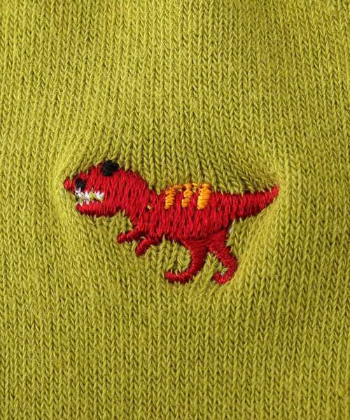 SHOO・LA・RUE（シューラルー）の「◆恐竜刺繍クルー丈ソックス（ソックス/靴下・キッズ・ブラック/黄緑系・56/59/53）」の8枚目の写真