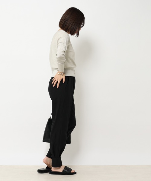 RIVE DROITE（リヴドロワ）の「フィブリルスリットジョガーパンツ（その他パンツ・レディース・ブラック/ベージュ・36/38）」の3枚目の写真