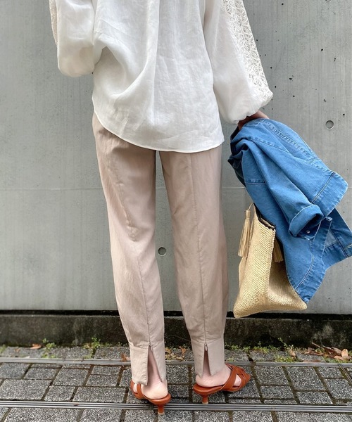 RIVE DROITE（リヴドロワ）の「フィブリルスリットジョガーパンツ（その他パンツ・レディース・ブラック/ベージュ・36/38）」の20枚目の写真