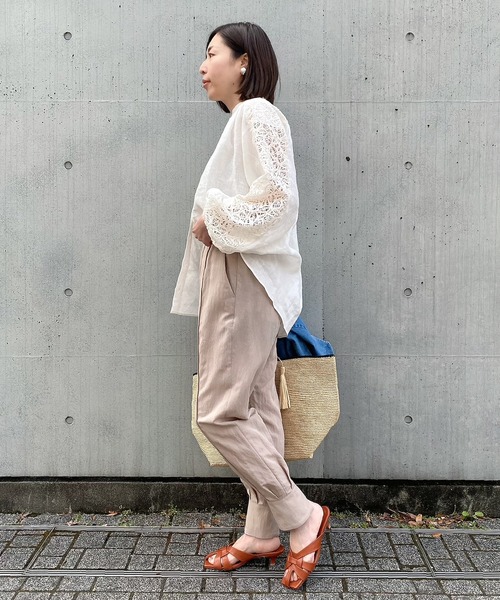 RIVE DROITE（リヴドロワ）の「フィブリルスリットジョガーパンツ（その他パンツ・レディース・ブラック/ベージュ・36/38）」の22枚目の写真