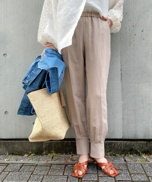 RIVE DROITE（リヴドロワ）の「フィブリルスリットジョガーパンツ（その他パンツ・レディース・ブラック/ベージュ・36/38）」の18枚目の写真