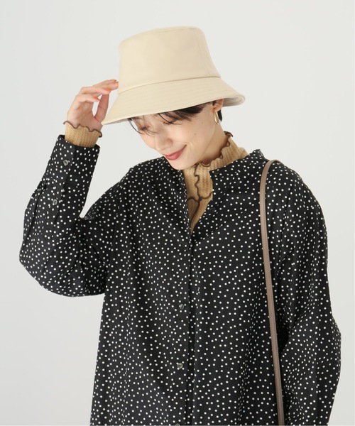 Simplicite（サンプリシテ）の「《追加》フェイクレザーバケットハット（ハット・レディース・ブラック/アイボリー・FREE）」の9枚目の写真