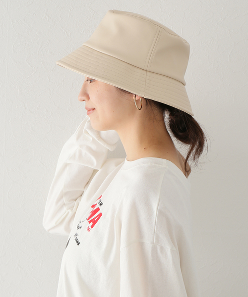 Simplicite（サンプリシテ）の「《追加》フェイクレザーバケットハット（ハット・レディース・ブラック/アイボリー・FREE）」の10枚目の写真
