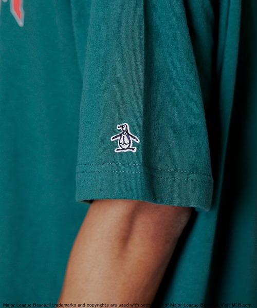 penguin BY MUNSINGWEAR(ペンギン バイ マンシングウェア)の「ペンギン バイ マンシングウェア MLBコラボレーション Tシャツ MLBコラボ メンズ ユニセックス ウェア スポーツウェア ゴルフ(Tシャツ/カットソー・メンズ・グリーン/ホワイト/グレー・S/M/L/XL)」の15枚目の写真