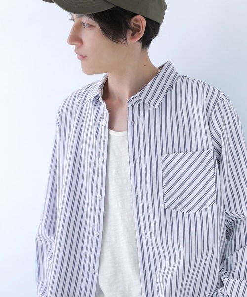 n'OrLABEL(ノアールレーベル)の「『選べる総柄シンプル長袖シャツ』(シャツ/ブラウス・メンズ・ブラック/ネイビー/チェック・2/3)」の5枚目の写真