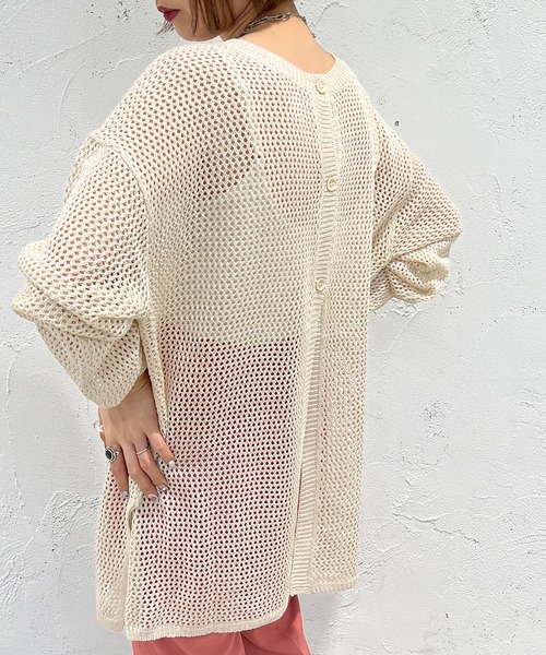 apres jour mignon（アプレジュールミニョン）の「メッシュ2WAYカーディガン【ZOZOTOWN限定アイテム】（カーディガン/ボレロ・レディース・ブラック/ピンク/オレンジ/ブルー/グリーン/アイボリー・X-LARGE/フリー）」の11枚目の写真