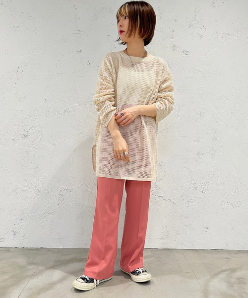 apres jour mignon（アプレジュールミニョン）の「メッシュ2WAYカーディガン【ZOZOTOWN限定アイテム】（カーディガン/ボレロ・レディース・ブラック/ピンク/オレンジ/ブルー/グリーン/アイボリー・X-LARGE/フリー）」の12枚目の写真