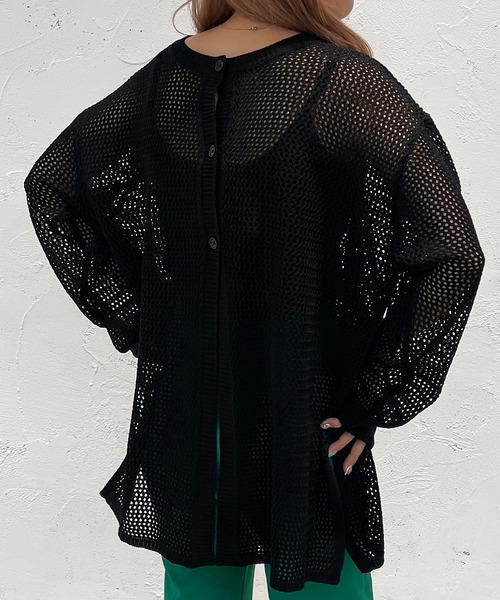 apres jour mignon（アプレジュールミニョン）の「メッシュ2WAYカーディガン【ZOZOTOWN限定アイテム】（カーディガン/ボレロ・レディース・ブラック/ピンク/オレンジ/ブルー/グリーン/アイボリー・X-LARGE/フリー）」の19枚目の写真