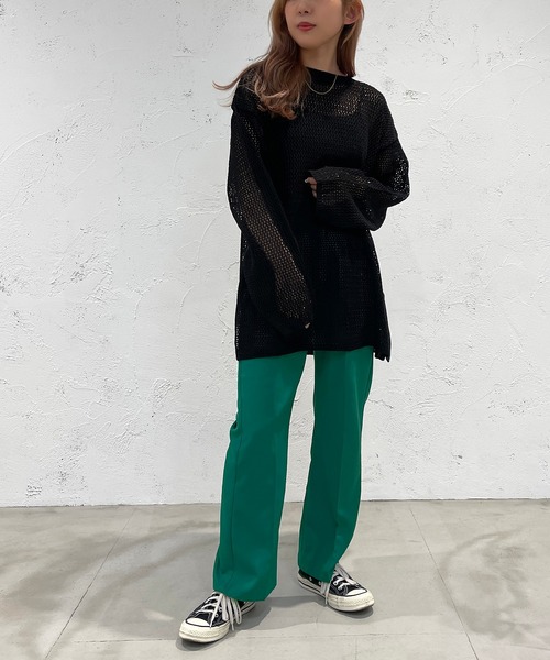 apres jour mignon（アプレジュールミニョン）の「メッシュ2WAYカーディガン【ZOZOTOWN限定アイテム】（カーディガン/ボレロ・レディース・ブラック/ピンク/オレンジ/ブルー/グリーン/アイボリー・X-LARGE/フリー）」の21枚目の写真