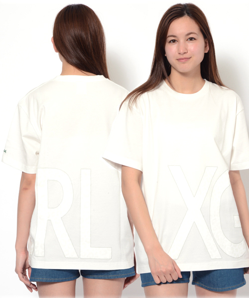 X-girl(エックスガール)の「LEOPARD S/S MENS TEE(Tシャツ/カットソー・レディース・ホワイト/ブラック/イエロー・MEDIUM/LARGE)」の1枚目の写真