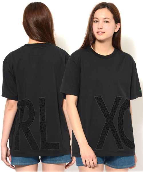 X-girl(エックスガール)の「LEOPARD S/S MENS TEE(Tシャツ/カットソー・レディース・ホワイト/ブラック/イエロー・MEDIUM/LARGE)」の2枚目の写真