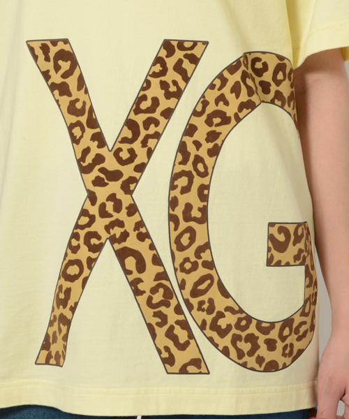 X-girl(エックスガール)の「LEOPARD S/S MENS TEE(Tシャツ/カットソー・レディース・ホワイト/ブラック/イエロー・MEDIUM/LARGE)」の7枚目の写真