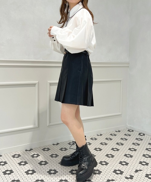 apres jour(アプレジュール)の「フェイクレザータックスカパン【ZOZOTOWN限定アイテム】(スカート・レディース・ダークブラウン/ブラック・X-LARGE/フリー)」の10枚目の写真