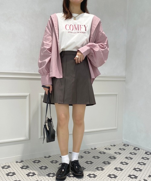 apres jour(アプレジュール)の「フェイクレザータックスカパン【ZOZOTOWN限定アイテム】(スカート・レディース・ダークブラウン/ブラック・X-LARGE/フリー)」の18枚目の写真