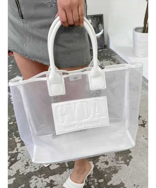 GYDA(ジェイダ)の「メッシュ2WAYトートBAG(トートバッグ・レディース・ブラック/オフホワイト・FREE)」の3枚目の写真