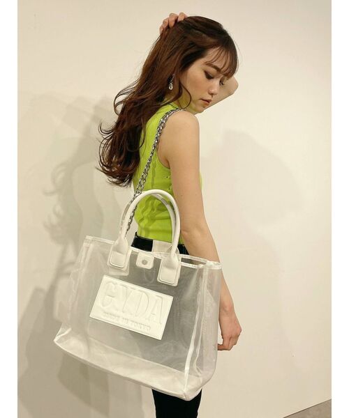 GYDA(ジェイダ)の「メッシュ2WAYトートBAG(トートバッグ・レディース・ブラック/オフホワイト・FREE)」の12枚目の写真