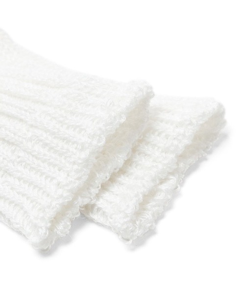 BATONER（バトナー）の「LOW GAUGE LINEN RIB SOX（ソックス/靴下・メンズ・ホワイト/ブラック・FREE）」の3枚目の写真