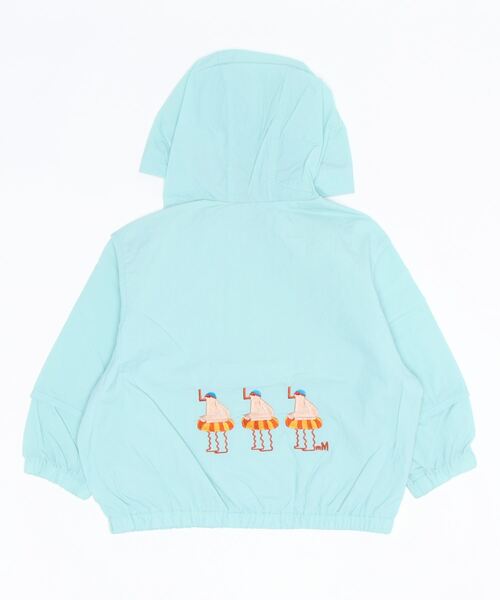 moimoln（モイモルン）の「チューブマンポイントウィンドブレーカー（ナイロンジャケット・キッズ・ミント・110cm/100cm/130cm/120cm）」の6枚目の写真