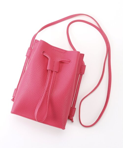 frames RAY CASSIN(フレームスレイカズン)の「バックポケ巾着ミニショルダー(ショルダーバッグ・レディース・ブラック/ピンク/シルバー/キナリ・FREE)」の18枚目の写真