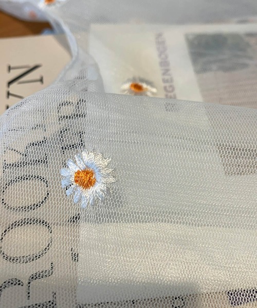 lala Born（ララボーン）の「マーガレットチュールバッグ（ハンドバッグ・レディース・ライトブルー/アイボリー・FREE）」の4枚目の写真