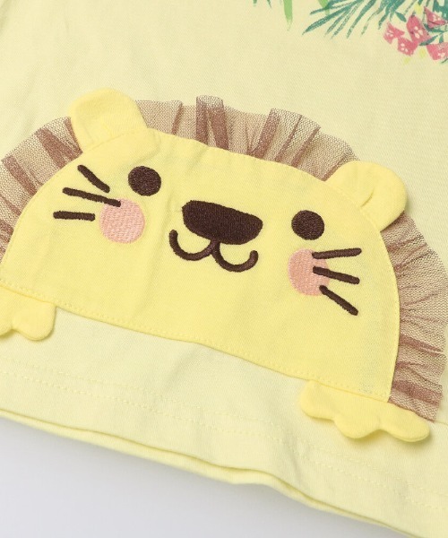 kids zoo(キッズズー)の「天竺柄込みTシャツ(Tシャツ/カットソー・キッズ・ホワイト/ブラウン/グリーン・90/80)」の9枚目の写真