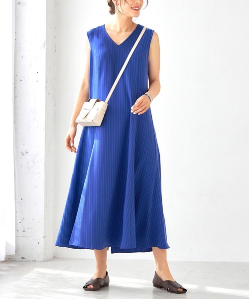 ピンストライプ柄サマードレス ワンピース ワンピース Style Style Deli Deli スタイルデリ のファッション