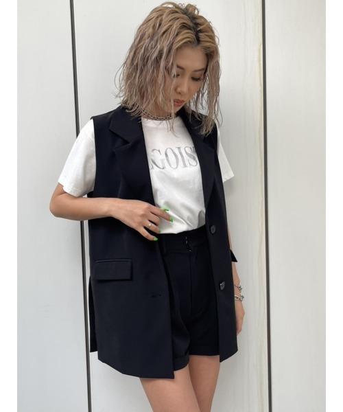 EGOIST(エゴイスト)の「アウト2タックショートパンツ(その他パンツ・レディース・ブラック/ホワイト・M/S)」の5枚目の写真