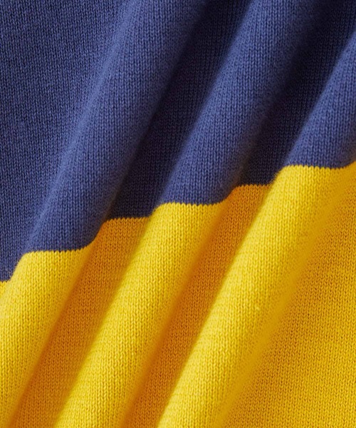 ADAM ET ROPE'（アダムエロペ）の「【WEB限定】ビッグボーダー ハーフスリーブ ルーズニット Tシャツ（Tシャツ/カットソー・メンズ・ブラック/ネイビー/ピンク・M/L）」の22枚目の写真