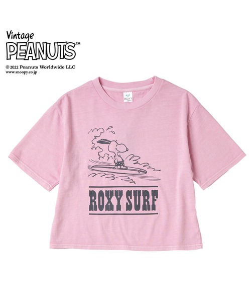ROXY(ロキシー)の「PEANUTS RG CROPPED T/ロキシーキッズピーナッツコラボ半袖Tシャツ(Tシャツ/カットソー・キッズ・ブラック/ブルー/ナチュラル/ピンク・130/140/150/120)」の4枚目の写真