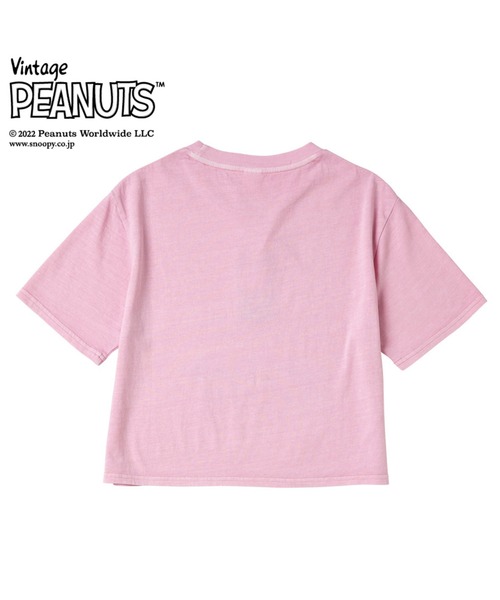 ROXY(ロキシー)の「PEANUTS RG CROPPED T/ロキシーキッズピーナッツコラボ半袖Tシャツ(Tシャツ/カットソー・キッズ・ブラック/ブルー/ナチュラル/ピンク・130/140/150/120)」の5枚目の写真