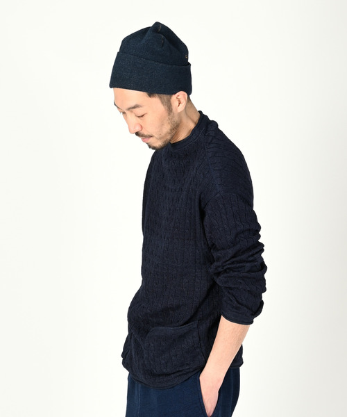 45R(フォーティファイブアール)の「スーピマ超ガーゼケーブルストレッチの908馬セーター(インディゴ)(Tシャツ/カットソー・レディース・インディゴブルー・SMALL)」の12枚目の写真