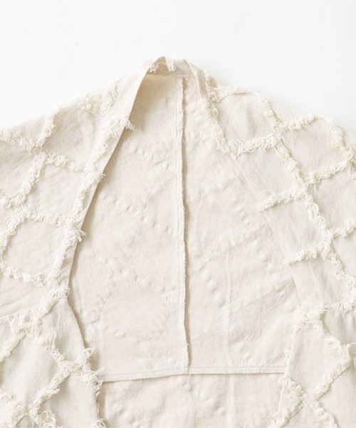 antiqua（アンティカ）の「綿麻フリンジジャケット（テーラードジャケット・レディース・ブラック/ベージュ・FREE）」の21枚目の写真