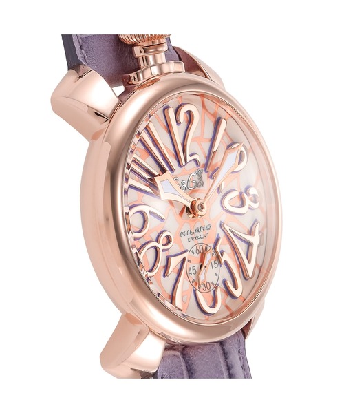 GaGa MILANO(ガガミラノ)の「GaGa MILANO/ガガミラノ MANUALE48MM 腕時計 5011MOS01S ユニセックス(アナログ腕時計・レディース・パープル・FREE)」の6枚目の写真