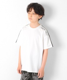 GLAZOS | 機能天竺・接触冷感ドロップショルダー袖ライン半袖Tシャツ(Tシャツ/カットソー)