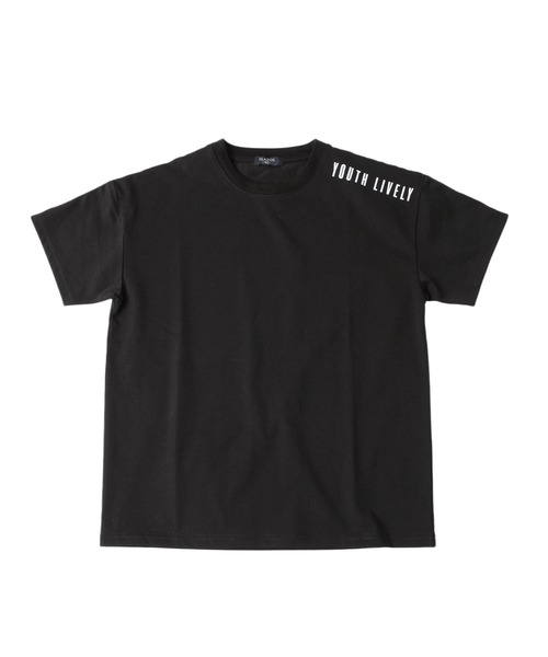 GLAZOS（グラソス）の「接触冷感・ドロップショルダー袖ライン半袖Tシャツ（Tシャツ/カットソー・キッズ・ブルー/ブラック/ホワイト・160cm/140cm/170cm/150cm/130cm）」の4枚目の写真