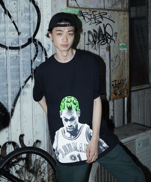 Lulu ＆ Arnie（るるあんどあーにー）の「RODMAN BRAND / ロッドマン ブランド PREMIUM COTTON GRAPHIC T-SHIRT プレミアム コットン グラフィック Tシャツ（Tシャツ/カットソー・メンズ・ホワイト/ブラック・MEDIUM/LARGE/X-LARGE）」の9枚目の写真