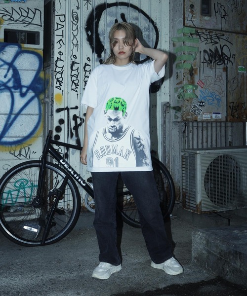 Lulu ＆ Arnie（るるあんどあーにー）の「RODMAN BRAND / ロッドマン ブランド PREMIUM COTTON GRAPHIC T-SHIRT プレミアム コットン グラフィック Tシャツ（Tシャツ/カットソー・メンズ・ホワイト/ブラック・MEDIUM/LARGE/X-LARGE）」の7枚目の写真