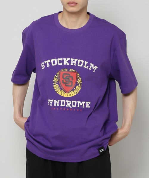 STOCKHOLM SYNDROME（ストックホルムシンドローム）の「STOCKHOLM SYNDROME／SCSUCT08　2297800（Tシャツ/カットソー・メンズ・パープル/ネイビー/クリアグリーン・FREE）」の3枚目の写真
