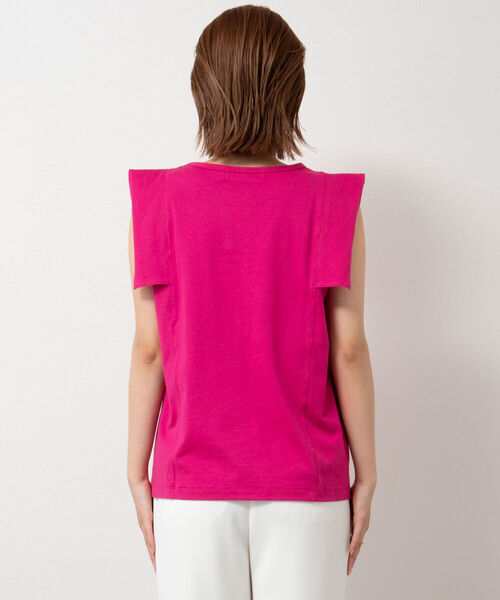 NOLLEY’S Sophi(ノーリーズソフィ)の「ショルダー切替プチスリーブTシャツ(Tシャツ/カットソー・レディース・チャコールグレー/ブラック/ピンク/グリーン/オフホワイト・38)」の15枚目の写真