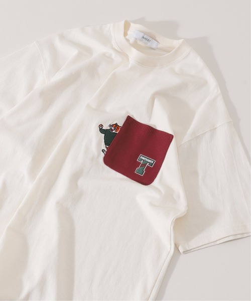 B.C STOCK(ベーセーストック)の「KNIT PK MASCOT S/S-T(Tシャツ/カットソー・メンズ・ホワイト/ブラック/グリーン/ホワイト系その他・MEDIUM/LARGE)」の3枚目の写真