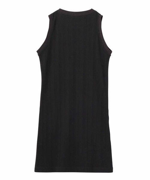X-girl（エックスガール）の「DEFORMED RIB TANK DRESS/リブタンク ワンピース（ワンピース・レディース・ブラウン/チャコール/ライトグリーン・M/S）」の11枚目の写真